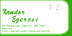 nandor egeresi business card